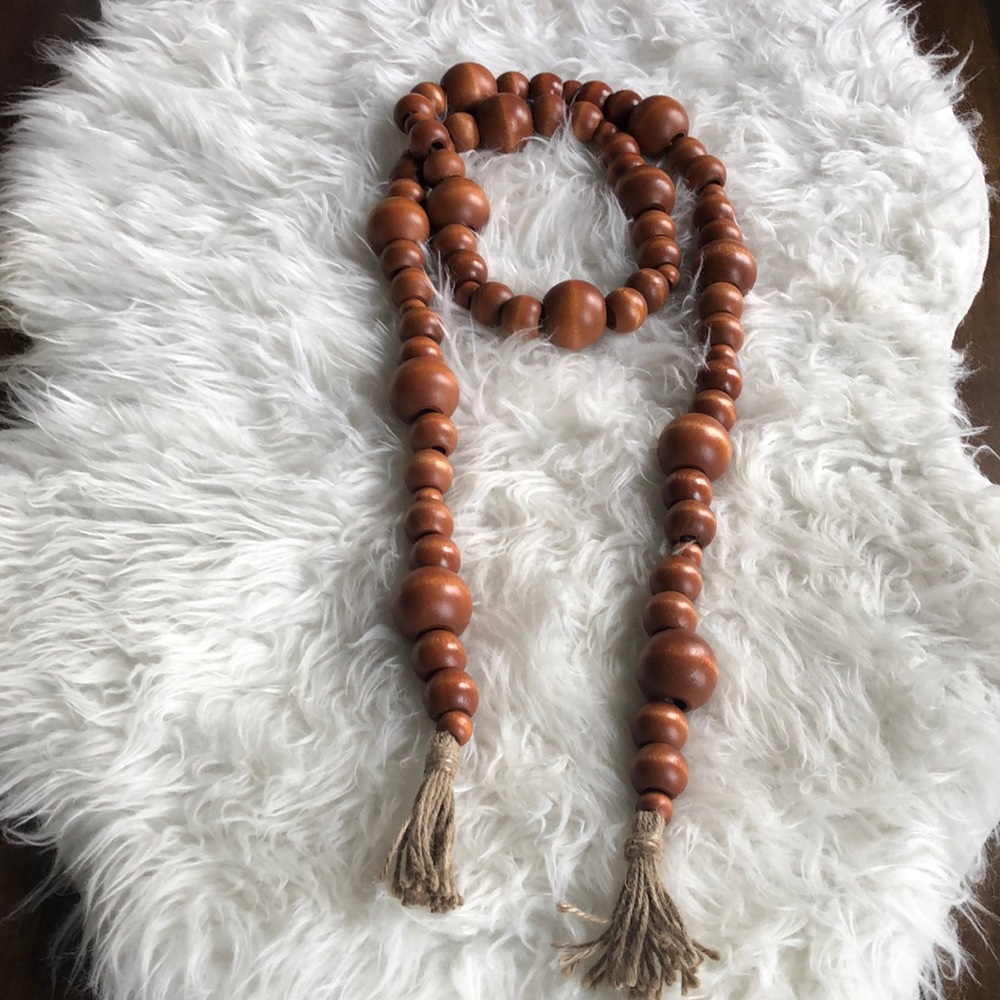 Wooden beaded garland